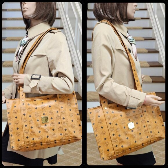 MCM Brown Visetos Shopper Bag - Picture 17 of 17